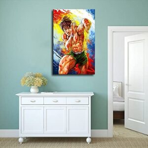 Baki The Grappler Hanma Anime Poster (23) Canvas Poster Bedroom Decor Sports Landscape Office Room Decor Gift Frame-style Frame-style12x18inch(30x45cm)