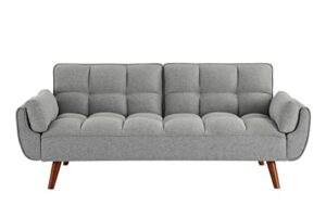 verfur futon sofa bed sofabed, light gray