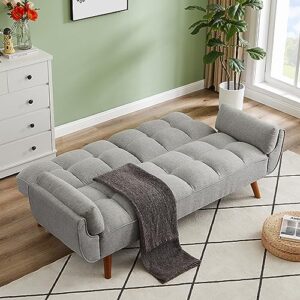 Verfur Futon Sofa Bed Sofabed, Light Gray