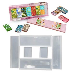 diy crafts dominoes storage tray table ornaments decoration epoxy resin mold handicrafts soap candle resin casting mold diy pendant kit(excluding metal accessories)