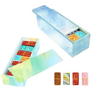 DIY Crafts Dominoes Storage Tray Table Ornaments Decoration Epoxy Resin Mold Handicrafts Soap Candle Resin Casting Mold DIY Pendant Kit(Excluding Metal Accessories)