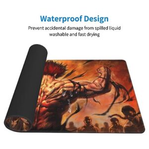 Baki Anime The Grappler Mouse Pad 16x29.5in Computer Keyboard Mousepad Waterproof Desk Pad Non-Slip Office Gaming Keyboards Mouse Mat Big Game Pc Laptop