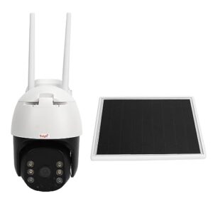 solar security camera, 1080p solar & battery powered outdoor camera with pir human detection, app video playback, ip66 waterproof, for home security