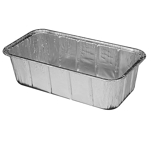 100 Pk Aluminum Foil Loaf Pans 2Lb Disposable Bake Premium Bread Tins Container Aluminum Foil Loaf Pan Disposable Oblong Baking Bread Tins Container 2LB Bakeware Take Out Food Storage Baking Takeout