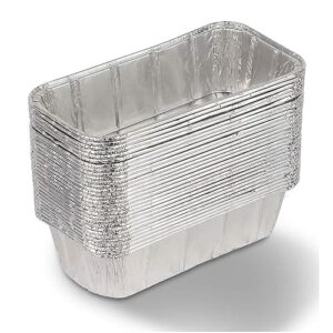 100 Pk Aluminum Foil Loaf Pans 2Lb Disposable Bake Premium Bread Tins Container Aluminum Foil Loaf Pan Disposable Oblong Baking Bread Tins Container 2LB Bakeware Take Out Food Storage Baking Takeout