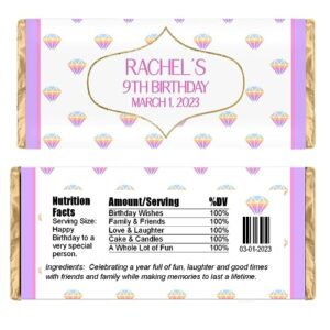 personalized candy wrappers for chocolate, diamond party favors, pack of 20 custom hershey bar labels