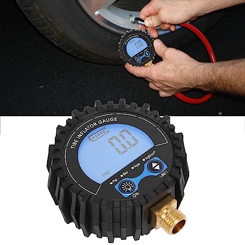 Digital Tire Pressure Gauge, Tire Pressure Gauge 3‑200PSI Range LCD Backlit Accurate Reading Universal Replacement for Car Truck RV