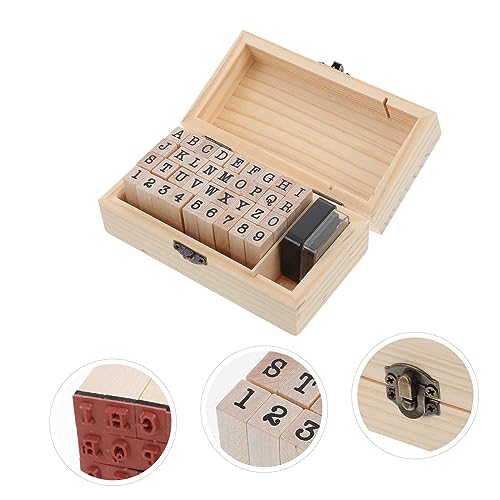 Letter Flash Cards 1 Set Hand Stamp Scrapbook for Stamps Wooden Stamps for Wood DIY Letter Flash Cards Craft Sets Stamps Set Hand Account Stamp Stamper Seals Small Card Kits