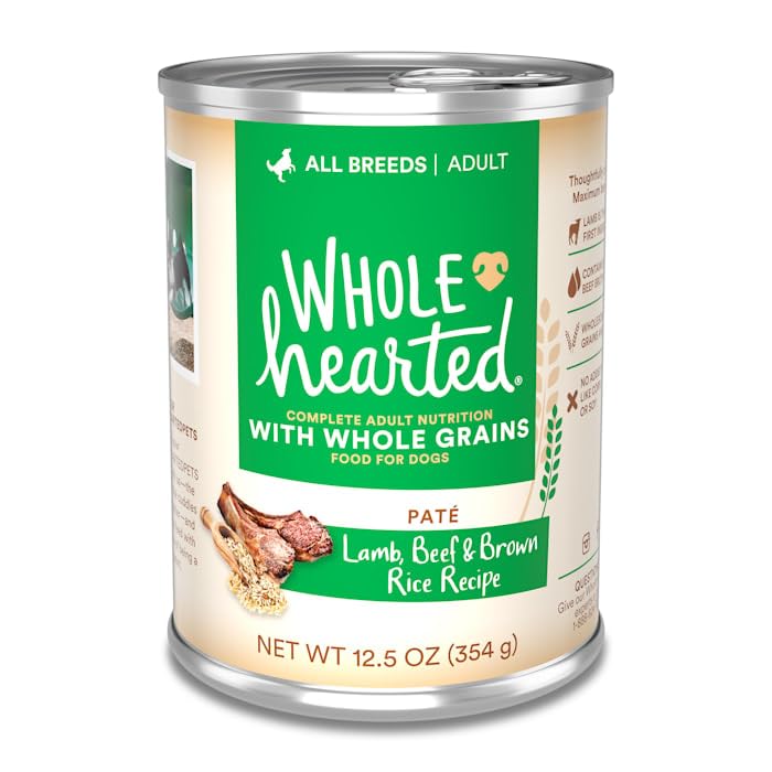 WholeHearted Lamb, Beef & Brown Rice Recipe Pate Dog Food, 12.5 oz.