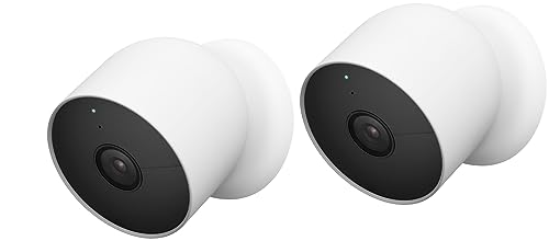 Google Nest Cam Outdoor or Indoor, Battery Wireless Camera - 2nd Gen (Two Cameras - Wire Free)
