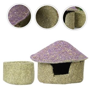 balacoo 1 Set Guinea Pig Accessories Toys Guinea Pig Treats Rat Supplies Chinchilla House Hedgehog Accessories Hideout for Small Animal Hedgehog Supplies Hamster pet House Timothy Grass