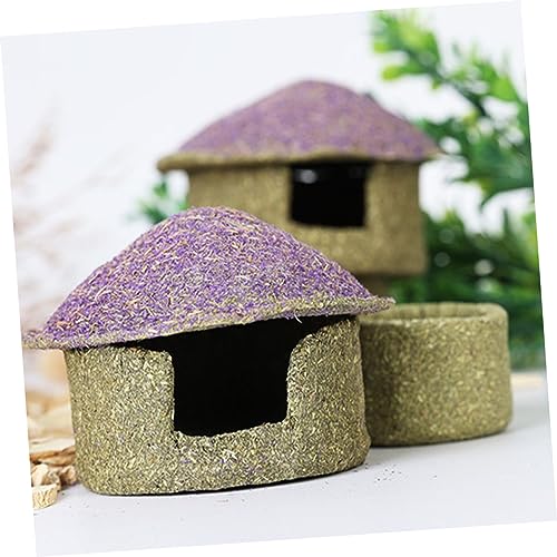 balacoo 1 Set Guinea Pig Accessories Toys Guinea Pig Treats Rat Supplies Chinchilla House Hedgehog Accessories Hideout for Small Animal Hedgehog Supplies Hamster pet House Timothy Grass