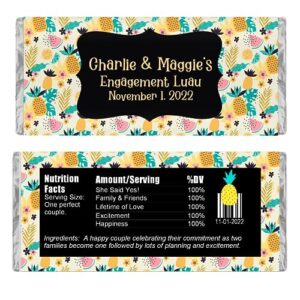 personalized candy wrappers for chocolate, luau party favors, pack of 20 custom hershey bar labels