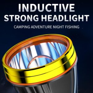 Super Bright Rechargeable High Power Headlamp, LED Headlamp Rechargeable Head Lamp, Head Lamps LED Rechargeable Bright Headlamp, Outdoor Waterproof Camping Running Portable Headlamp (2*White Light)