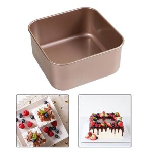 Qianly Rectangle Bread Pan Loaf Tin Carbon Steel Cake Tray Kitchen Pastry Tools Easily Cleaning Deep Portable Heavy Duty Nonstick Bakeware, 5 inch