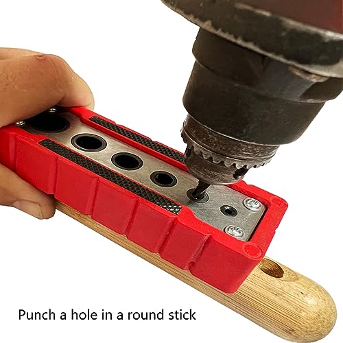 BELOWSYALER Hole Jig,2mm-13mm Pocket Hole Jig Woodworking Drilling Locator Wood Dowelling Self Centering Drill Guide Kit Hole Puncher