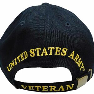 N/A.1 Ant Enterprises U.S. Army Veteran Proudly Served Black Adjustable Embroidered Cap Hat Licensed