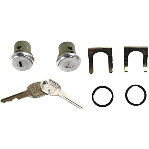 DL7, D569A,9601865 Set of 2 Door Lock Cylinders Front Replacement for 76 K5 Blazer Base Front Door