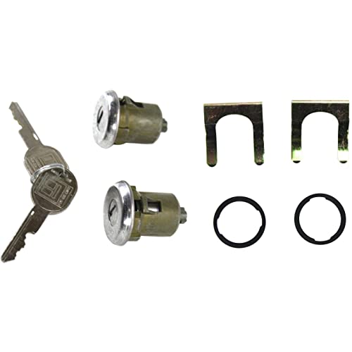 DL7, D569A,9601865 Set of 2 Door Lock Cylinders Front Replacement for 78,80-86 K5 Blazer Silverado Front Door