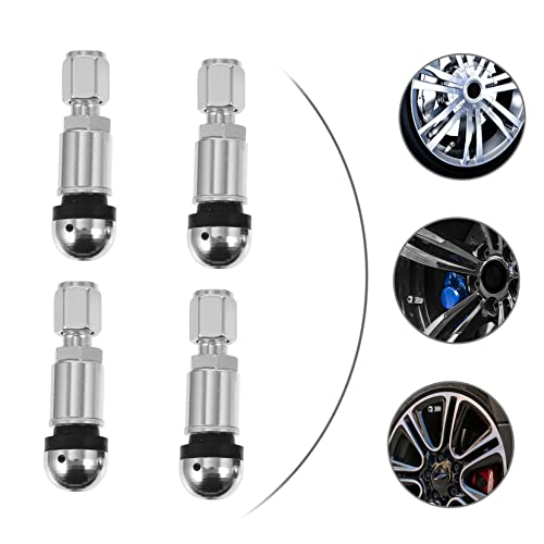 Vaguelly 4 Pcs Valve Tire Repair Tools car tire caps Bike air Cap tire stem caps Wheel Tire Bike Wheel Cap Tire Stem Covers Bike Tube caps Tire Air Mountain Bike Accessories Aluminum Alloy