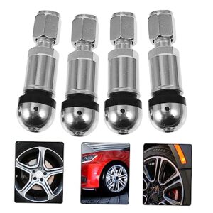 Vaguelly 4 Pcs Valve Tire Repair Tools car tire caps Bike air Cap tire stem caps Wheel Tire Bike Wheel Cap Tire Stem Covers Bike Tube caps Tire Air Mountain Bike Accessories Aluminum Alloy