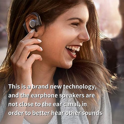 Janient Open Ear True Wireless Headphones, Fast Charging Bluetooth 5.3 Headsets Earbuds with Microphone, Waterproof Noise Cancellation Earphones Compatible with iPhone & Android, 20Hrs Playtime