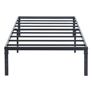 Tidyard Metal Bed Frame Twin Size Single Platform Mattress Base,Metal Tube(twinsize, Black) No Box Spring Needed for Bedroom Dorm Guest Room Home Furniture