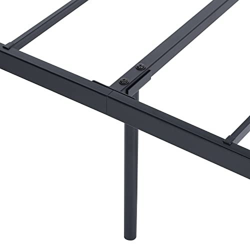 Tidyard Metal Bed Frame Twin Size Single Platform Mattress Base,Metal Tube(twinsize, Black) No Box Spring Needed for Bedroom Dorm Guest Room Home Furniture