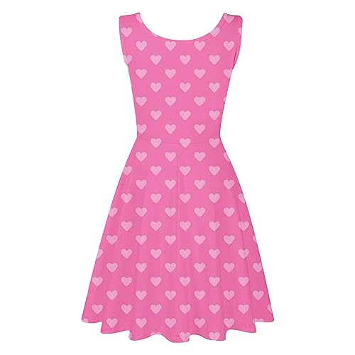 Pink Dress Cute Pink Dress 1950S Dresses for Women Pink Dress for Girls Pink Skater Dress Vestidos Elegantes De Mujer para Fiesta Plus Size Lightning Deals of Today Prime Clearance