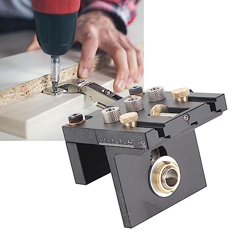 KRODANS 3 in 1 Woodworking Drilling Locator Hole Puncher Doweling Jig Drilling Guide Kit Adjustable Woodworking Drilling Locator Puncher Tools