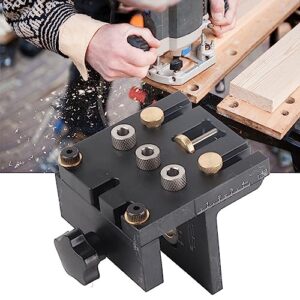 KRODANS 3 in 1 Woodworking Drilling Locator Hole Puncher Doweling Jig Drilling Guide Kit Adjustable Woodworking Drilling Locator Puncher Tools