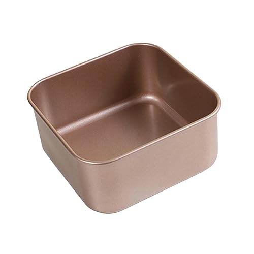 Fenteer Rectangular Baking Pan Rectangle Bread Pan Loaf Tin Roasting Smooth Surface Heavy Duty Rounded Corner Edge Portable Carbon Steel Cake Tray, 5 inch