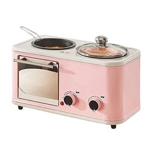 czdyuf 3 in 1 electric home breakfast machine mini bread toaster oven omelette frying pan hot pot food steam boiler