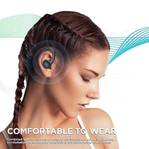 Wiykasenbos Open Ear Headphones Open Ear Earbuds air Conduction Headphones Noise Cancelling Headphones with Microphone IPX5 Waterproof Headphones for Sport with Charging case