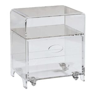 bkekm nightstands nightstand acrylic u-shaped end table with storage layer bedside table nordic bedside dresse transparent bedside cabinet well made