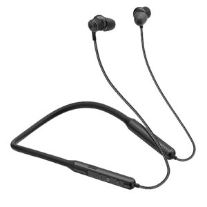 zxq neckband bluetooth headphones,around the neck wireless workout earbuds with magnetic,15 hours playtime deep bass headset, waterproof and sweatproof comfortable sport earphone (black)