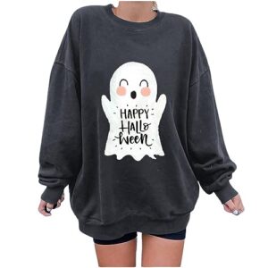 YAFINMO Log In Halloween Shirts For Women Halloween Sweatshirt Halloween Sweater Halloween Shirts Halloween Sweatshirts For Women Womens Vintage Halloween Shirts Halloween Decorations Gray