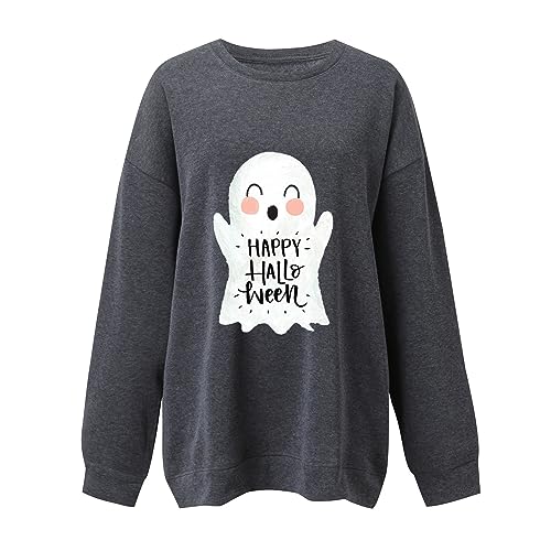 YAFINMO Log In Halloween Shirts For Women Halloween Sweatshirt Halloween Sweater Halloween Shirts Halloween Sweatshirts For Women Womens Vintage Halloween Shirts Halloween Decorations Gray