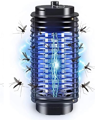 Bug Zapper, Electric Mosquito & Fly Zappers/Killer - Insect Attractant Trap Powerful Bug Zapper Light, Hangable Mosquito Lamp for Home, Indoor, Outdoor, Patio (Black)