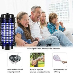 Bug Zapper, Electric Mosquito & Fly Zappers/Killer - Insect Attractant Trap Powerful Bug Zapper Light, Hangable Mosquito Lamp for Home, Indoor, Outdoor, Patio (Black)