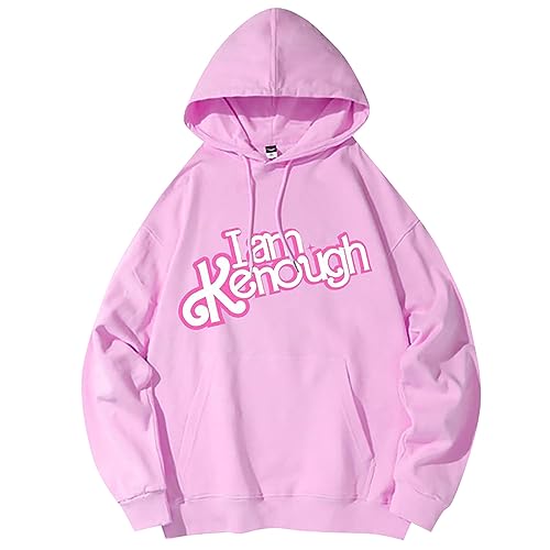 I Am Kenough Hooded Hoodie Unisex Harajuku Shirt I am enough Letter Printed Streetwear Hoodie Sweatshirt