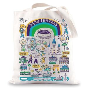 bwwktop new orleans louisiana tote bag new orleans trip gifts new orleans grocery bag new orleans souvenirs gift (new orleans)