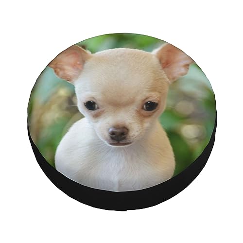 Chihuahua Dog Print Spare Tire Cover Funny Wheel Covers Waterproof Dust-Proof Wheel Protectors Fit for Trailer SUV Truck Camper 15 Inch