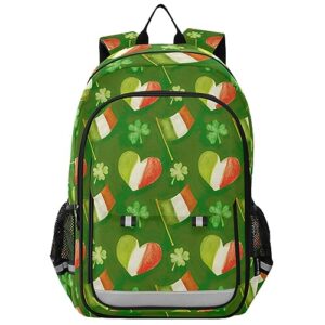 chifigno st. patrick's day shamrock ireland flag backpacks for girls boys laptop backpack school backpacks college backpacks with reflective stripes