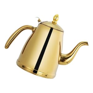 luxshiny stainless steel tea pot stove top gooseneck kettle pour over coffee kettle hot water heater boiler olive oil dispenser olive oil dispenser for loose leaf 1.5l