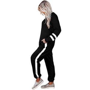 FZYLQY Lounge Sets for Women Sweatsuits Sets Two Piece Outfits Long Sleeve Pullover Matching Pants Workout Athletic Tracksuit Summer Outfits for Women