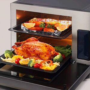 CZDYUF Digital Countertop Toaster Oven,Steaming and Baking Large Capacity 28L,Black