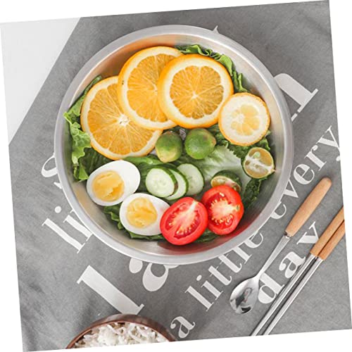 SWOOMEY 3pcs Stainless steel dish dinner plate nonstick nesting plates sizzling platter appetizer plates metal plate bowl gold charger plates bbq plate stanly fruits thicken South Korea