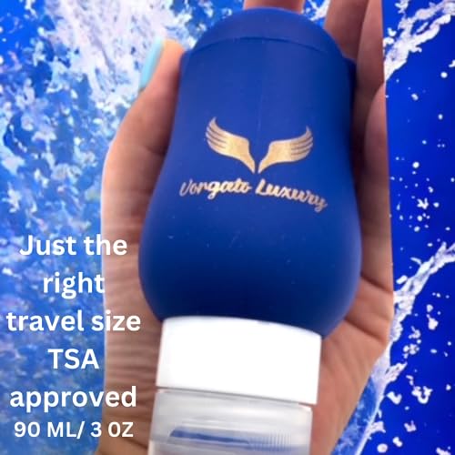 Vorgato Luxury - Travel Toiletry Bottles - Travel Containers for Toiletries Leak proof - Toiletry Bottles - Travel Size Containers - TSA Approved Travel Bottles - 3oz Silicone 4pcs