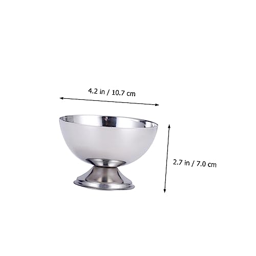 HOMSFOU 2 pcs Glass It Restaurants Trifle Fruit Has Bowl Cup Footed Creme Containers Cream Cereal Dishes Wedding Plates Metal Brulee Hot L and Chilled Snacks Champagne Tumblers Restaurant